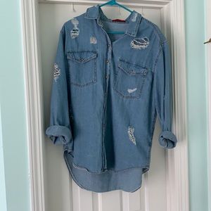 Medium Ripped Jean Jacket